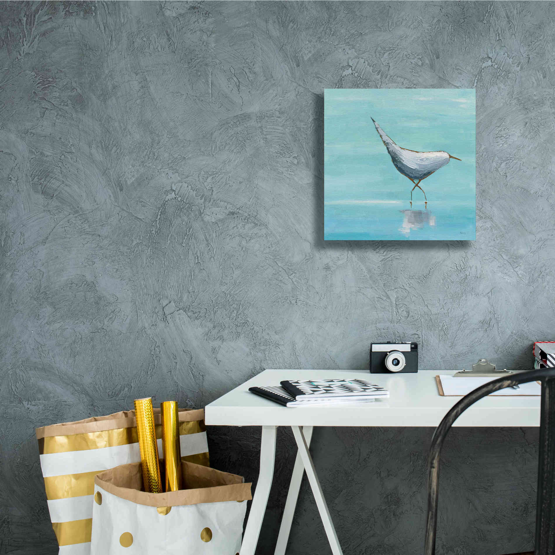 'Egret I' by Phyllis Adams, Canvas Wall Art,12 x 12