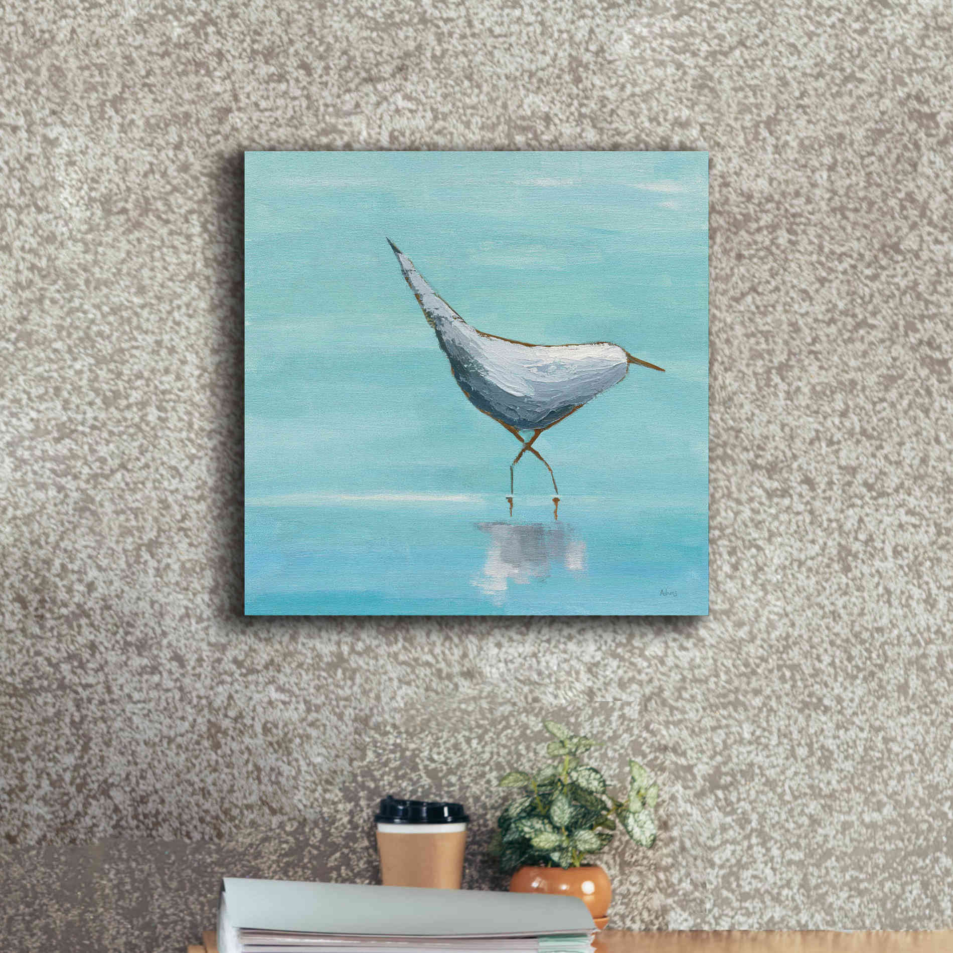 'Egret I' by Phyllis Adams, Canvas Wall Art,18 x 18