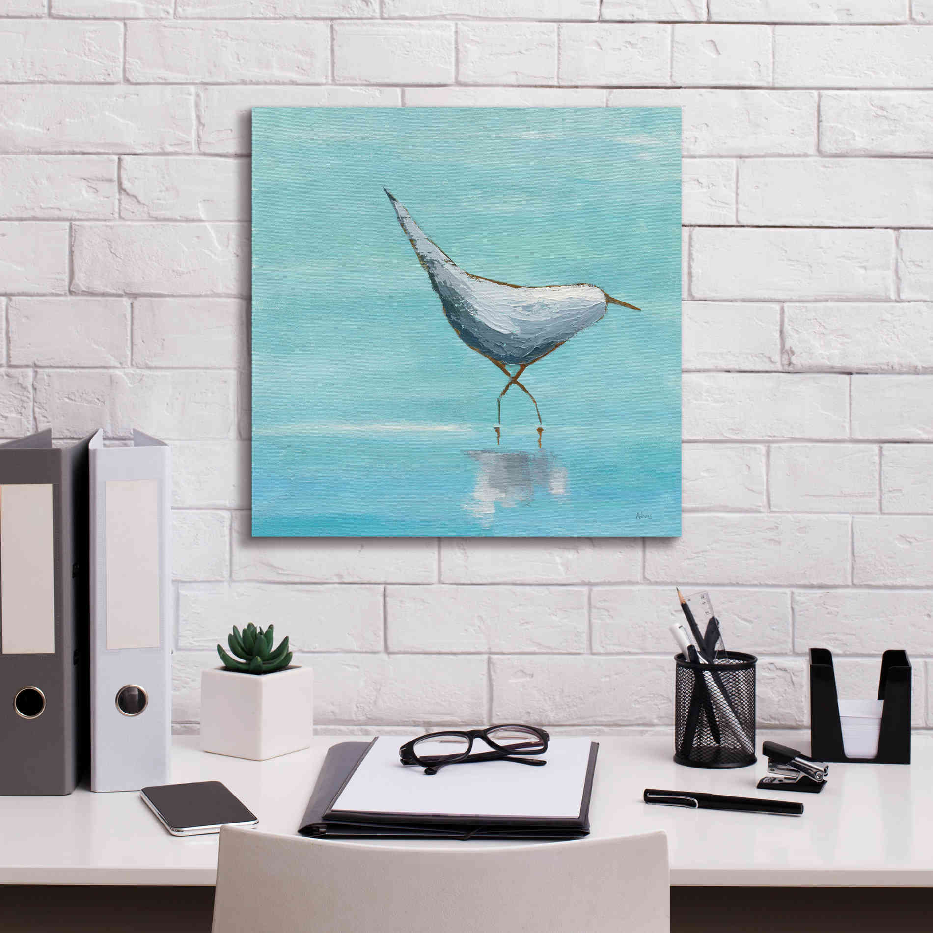 'Egret I' by Phyllis Adams, Canvas Wall Art,18 x 18