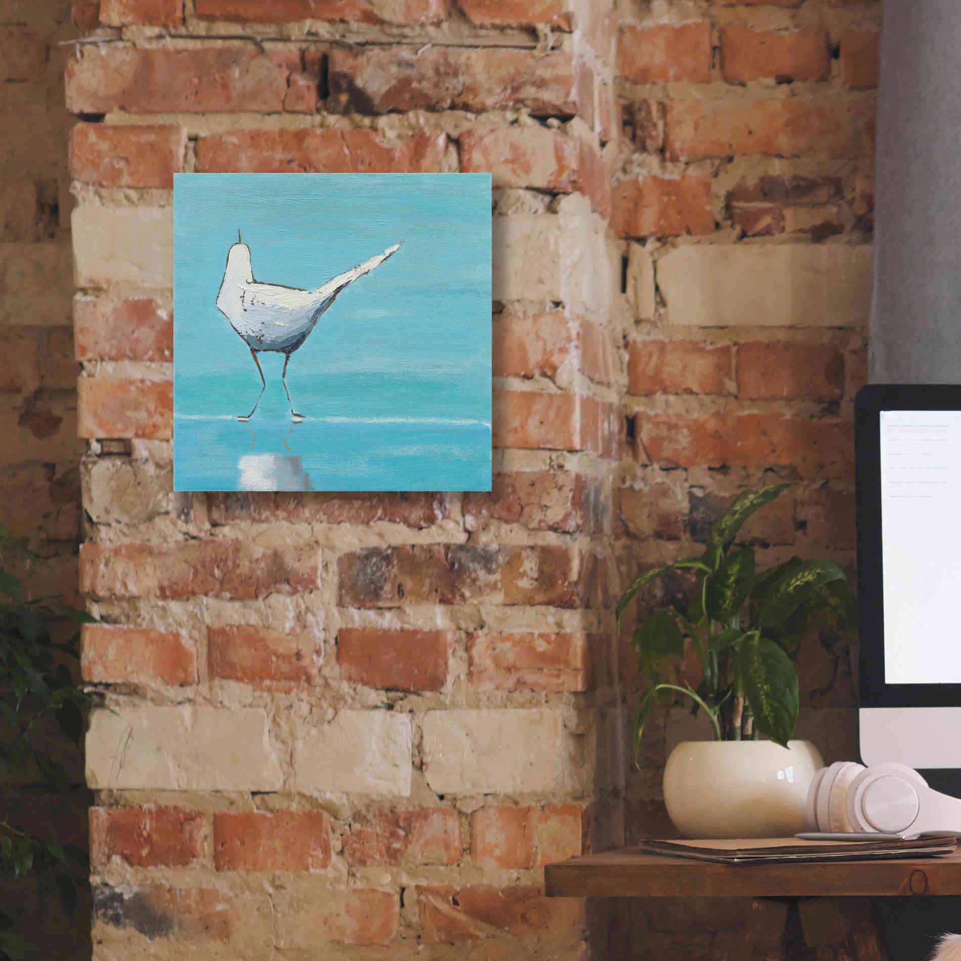 'Egret II' by Phyllis Adams, Canvas Wall Art,12 x 12