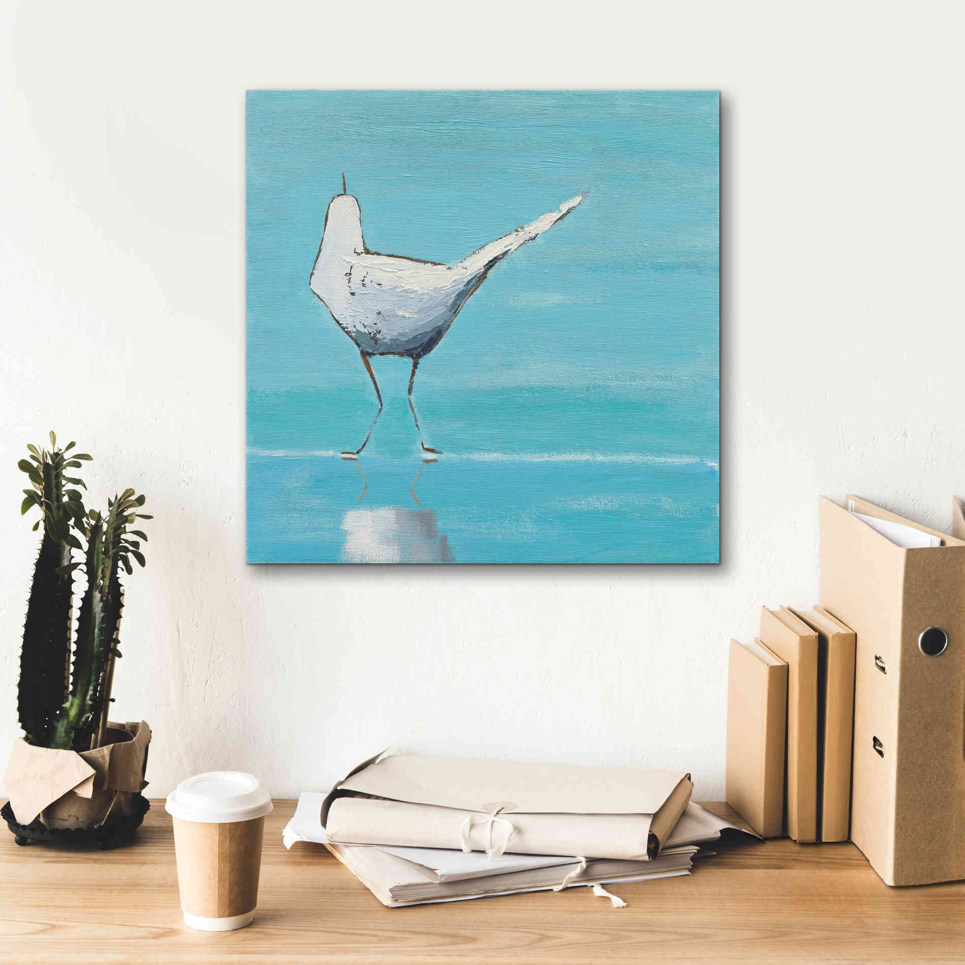'Egret II' by Phyllis Adams, Canvas Wall Art,18 x 18