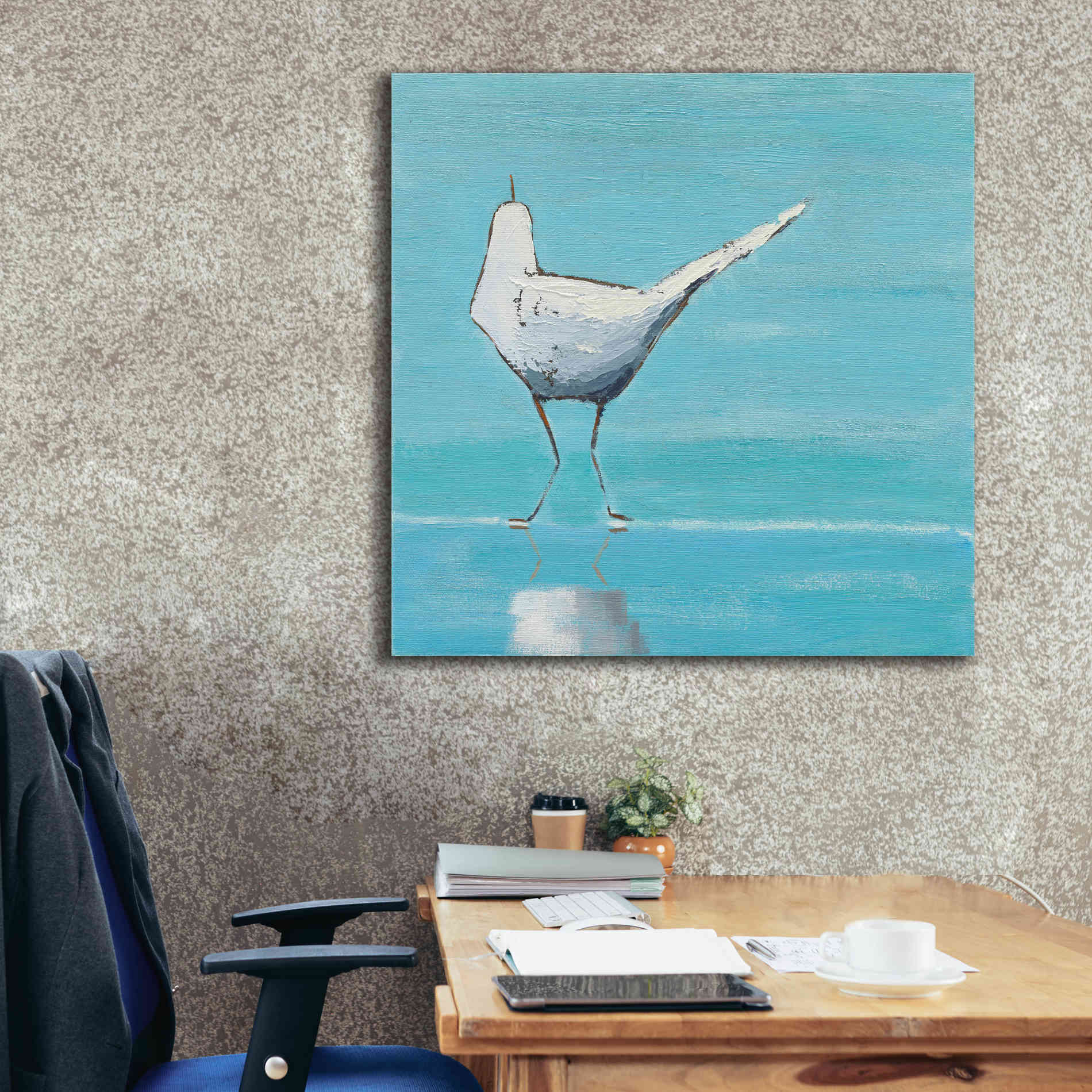 'Egret II' by Phyllis Adams, Canvas Wall Art,37 x 37