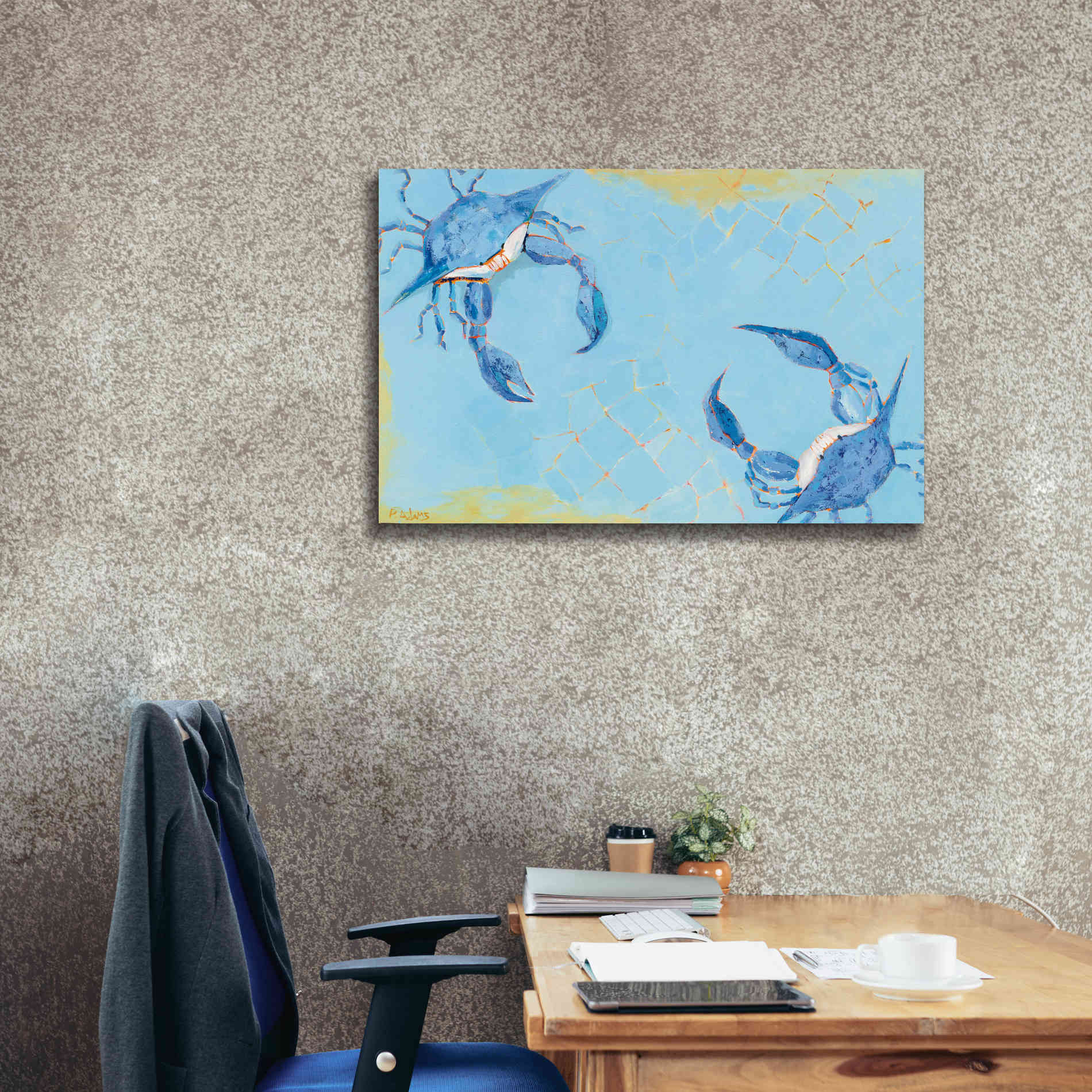'The Stand Off' by Phyllis Adams, Canvas Wall Art,40 x 26