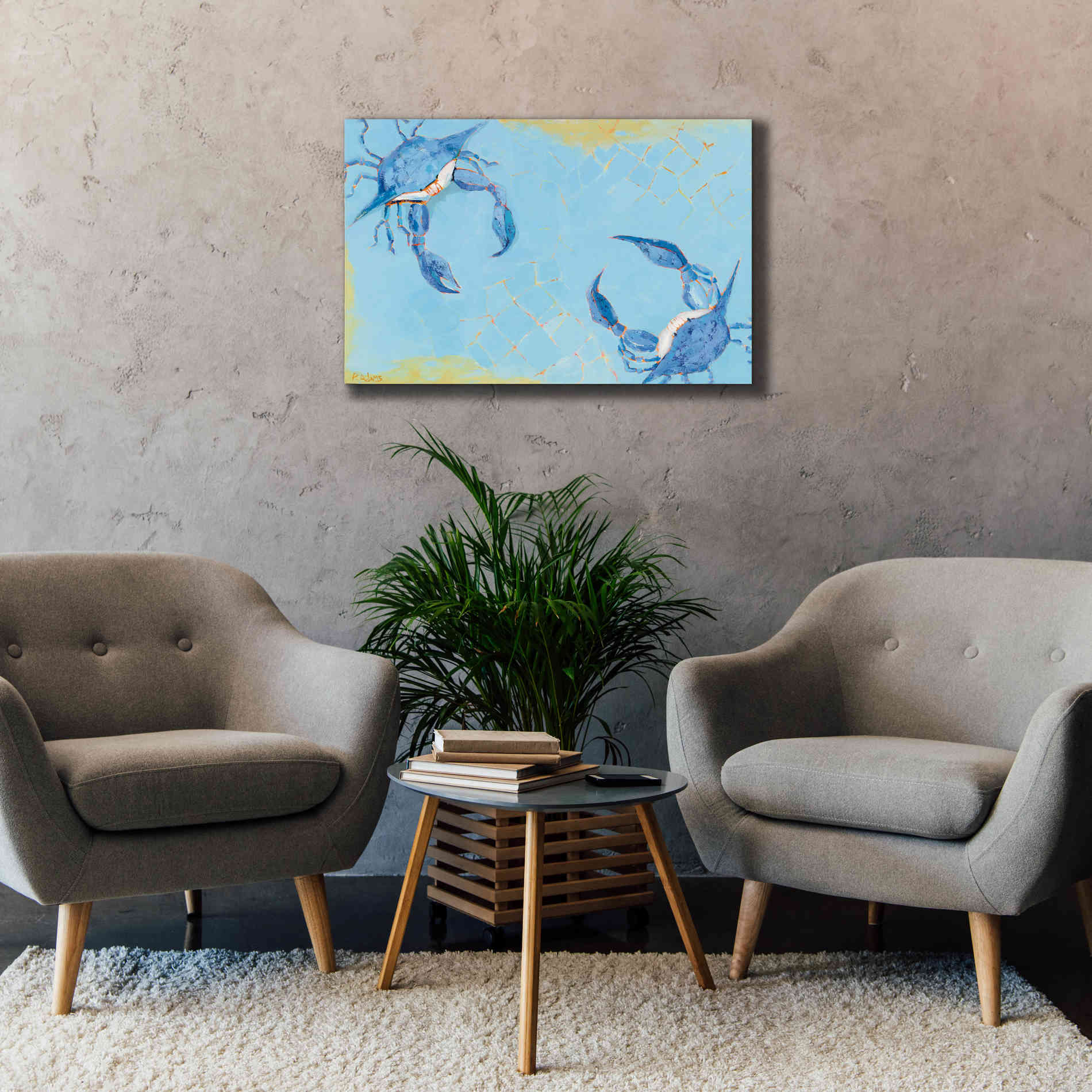 'The Stand Off' by Phyllis Adams, Canvas Wall Art,40 x 26