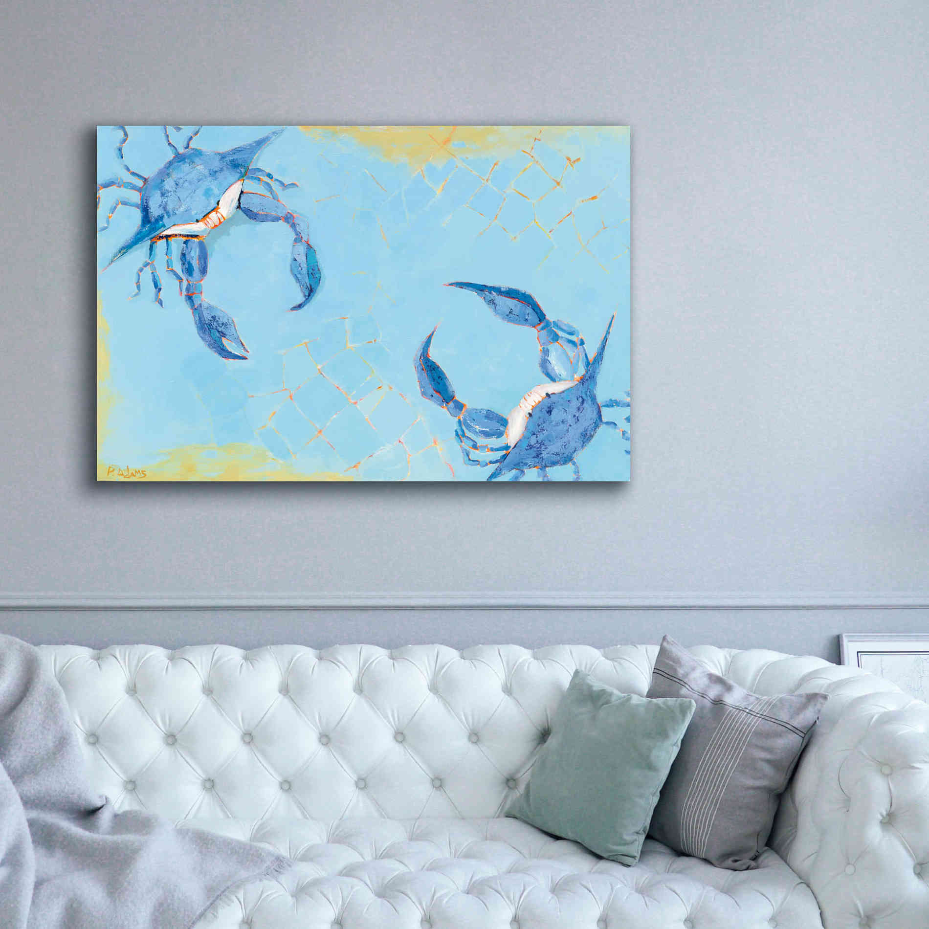 'The Stand Off' by Phyllis Adams, Canvas Wall Art,60 x 40