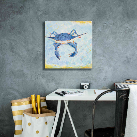 Image of 'Blue Crab VI' by Phyllis Adams, Canvas Wall Art,18 x 18