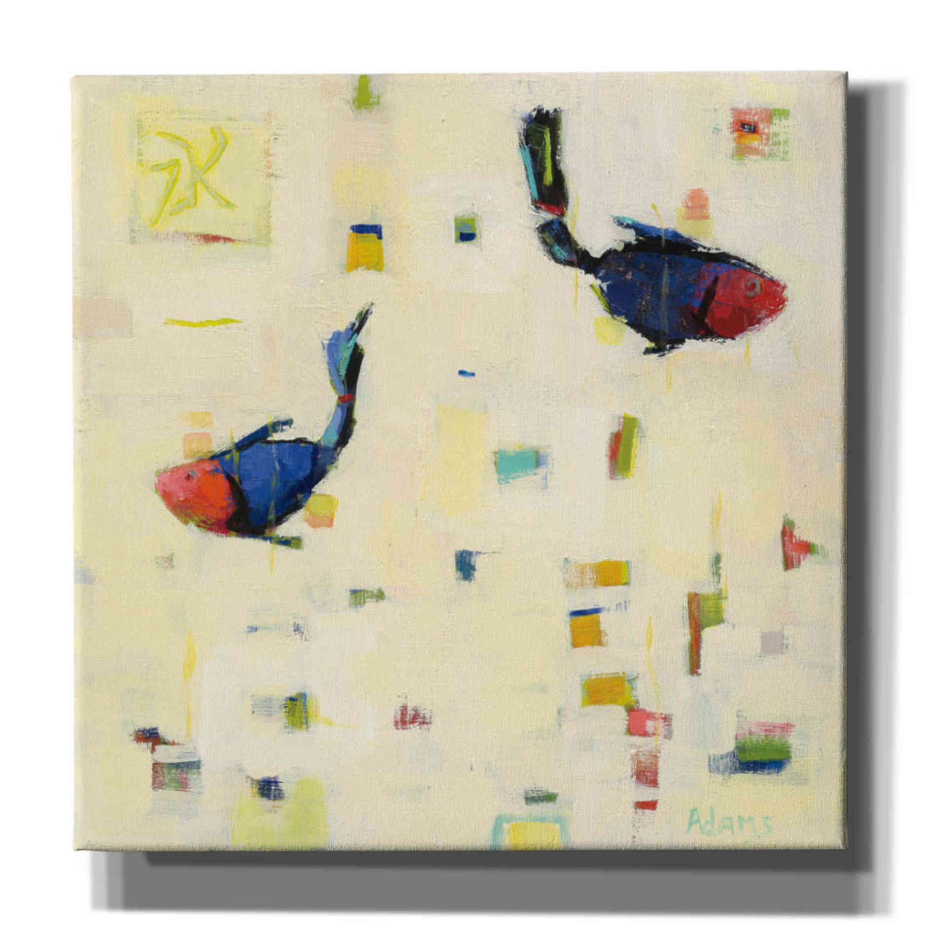 'One Fish Two Fish' by Phyllis Adams, Canvas Wall Art