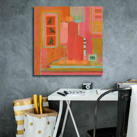 Image of 'Three Crows' by Phyllis Adams, Canvas Wall Art,26 x 26