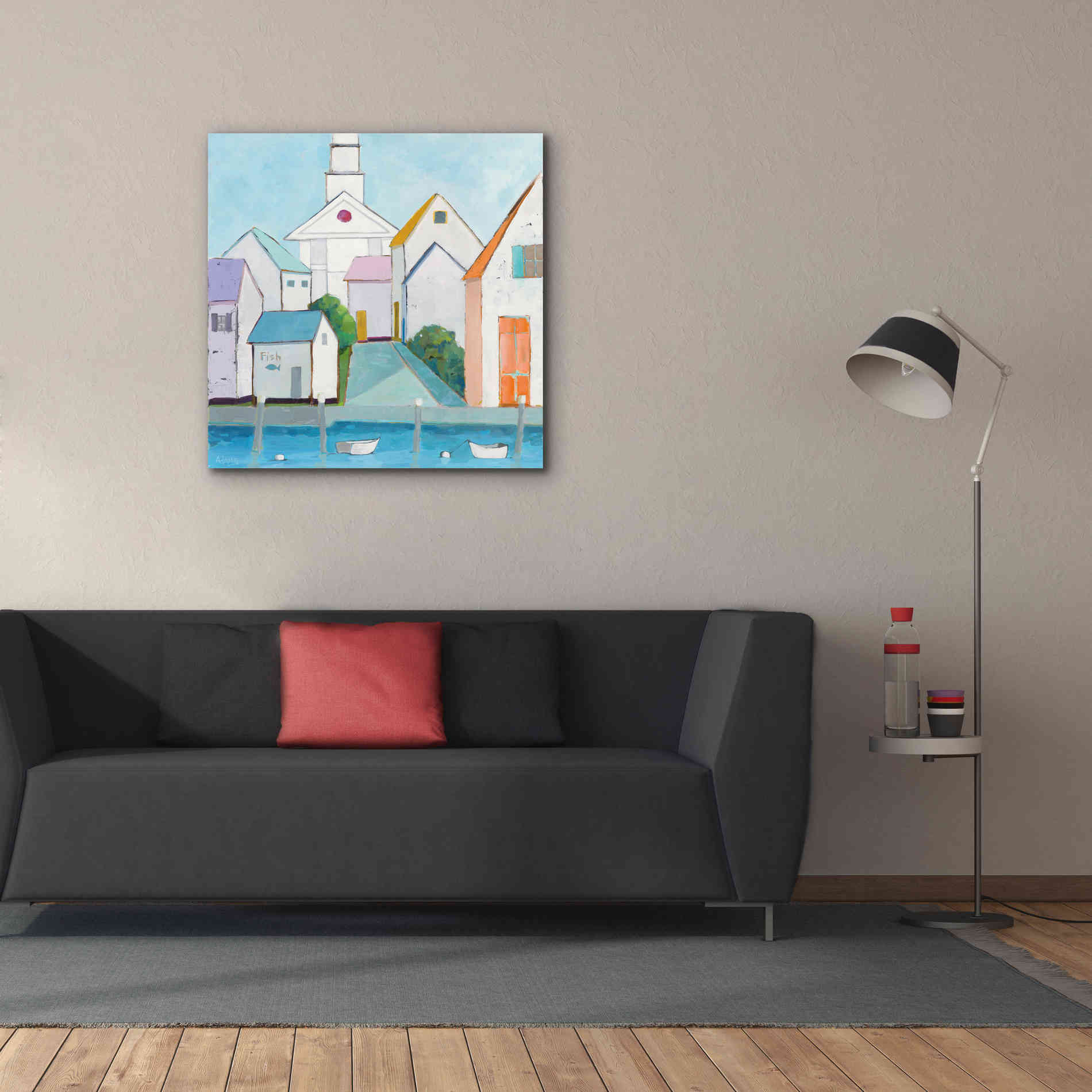 'Harbor Town III' by Phyllis Adams, Canvas Wall Art,37 x 37