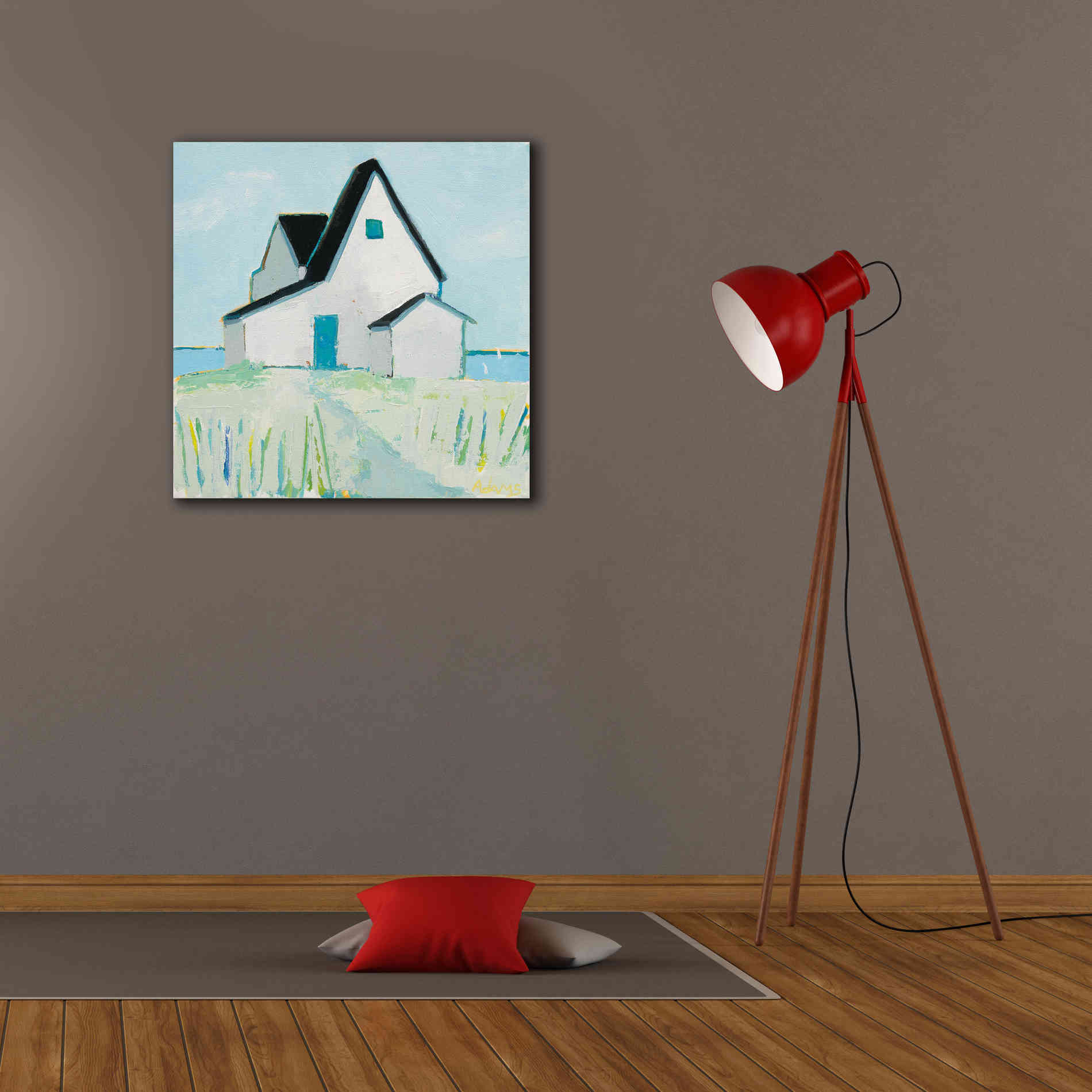 'Cottage by the Sea' by Phyllis Adams, Canvas Wall Art,26 x 26