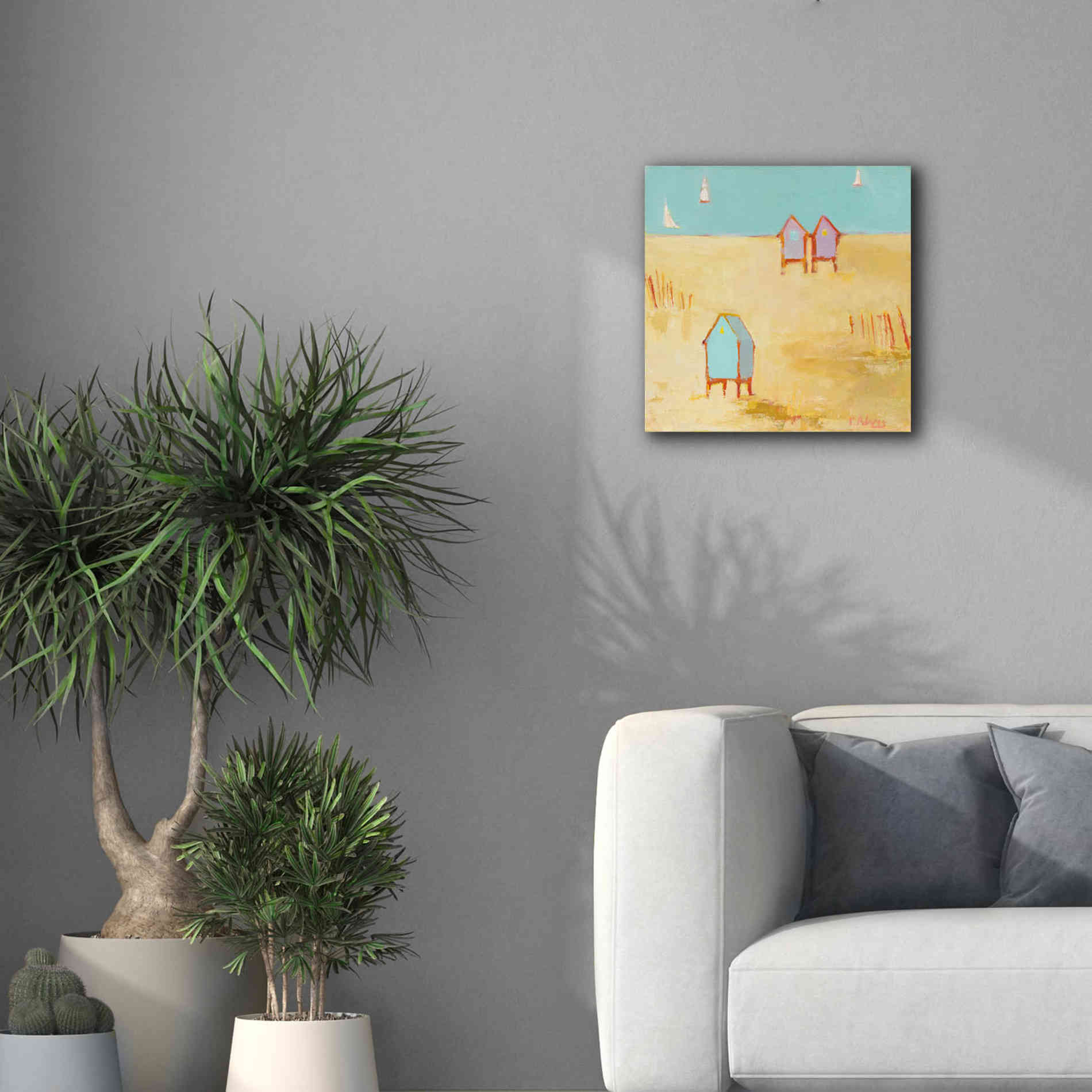 'Cabanas' by Phyllis Adams, Canvas Wall Art,18 x 18