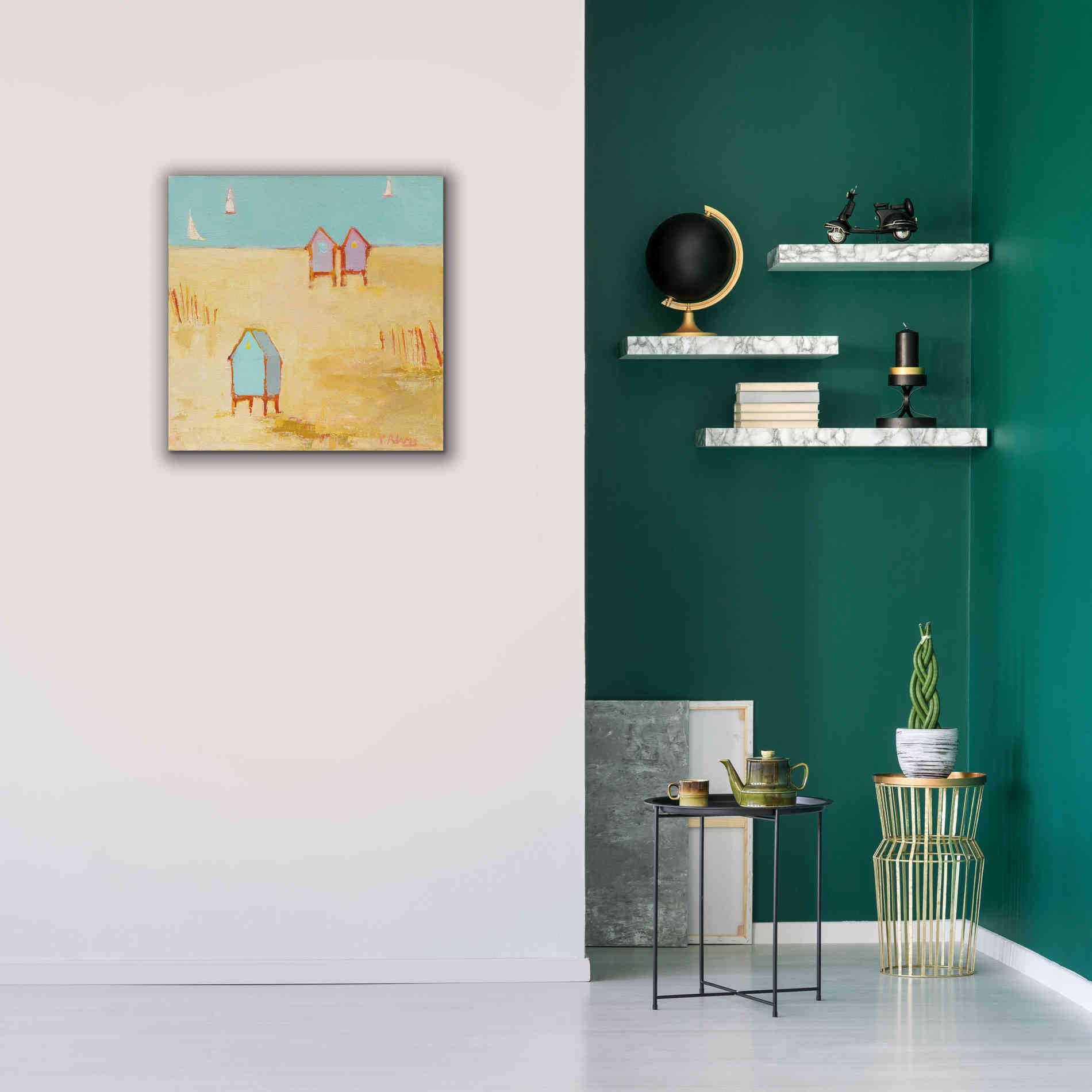 'Cabanas' by Phyllis Adams, Canvas Wall Art,26 x 26