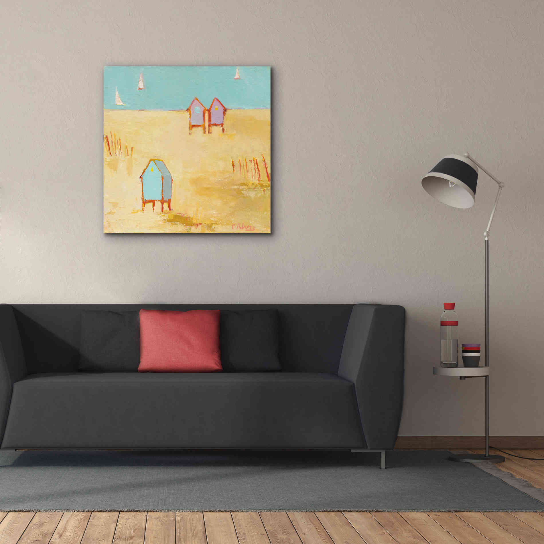 'Cabanas' by Phyllis Adams, Canvas Wall Art,37 x 37
