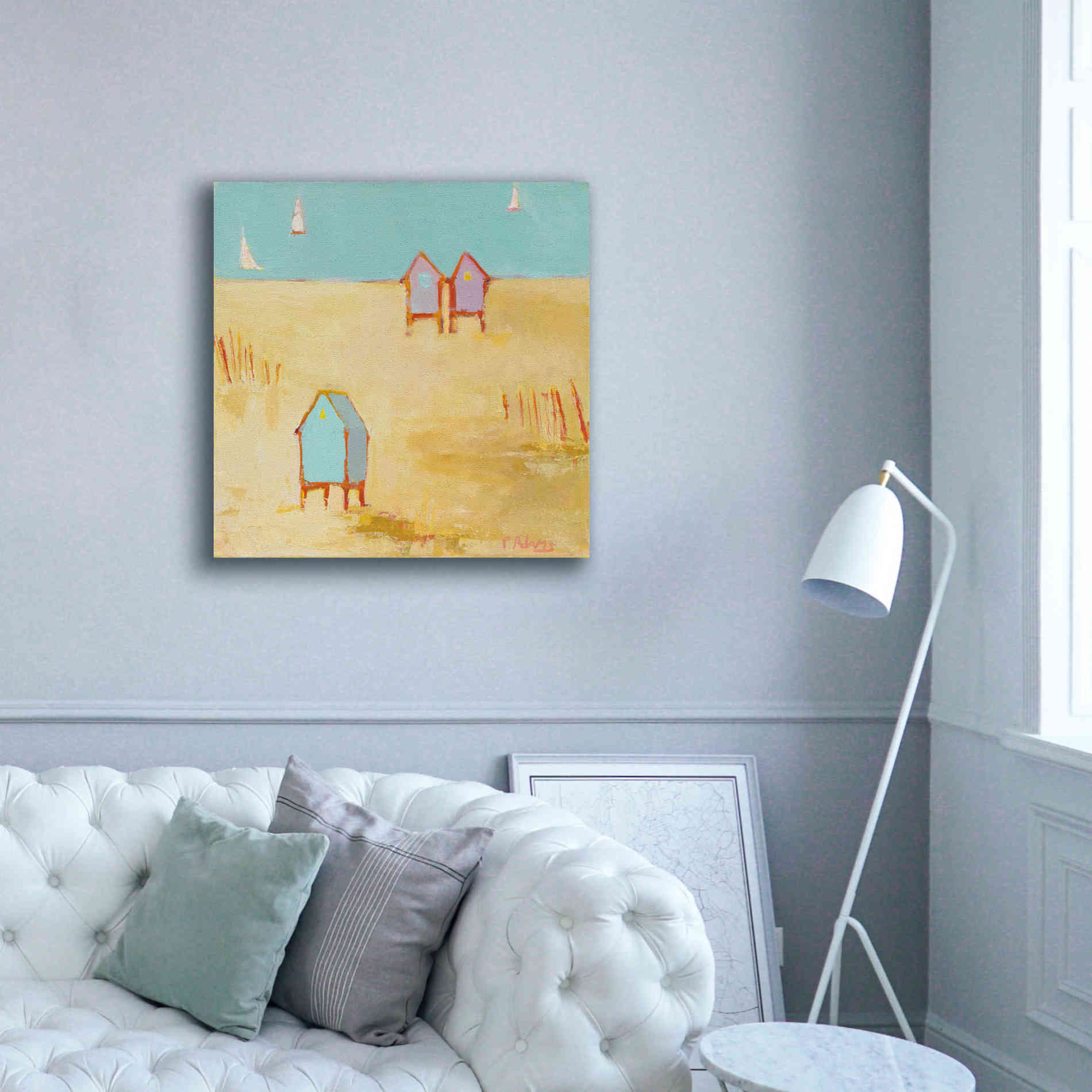 'Cabanas' by Phyllis Adams, Canvas Wall Art,37 x 37