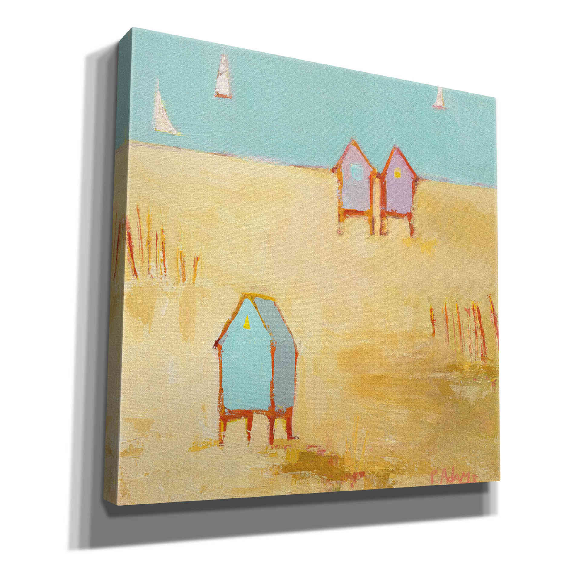 'Cabanas' by Phyllis Adams, Canvas Wall Art