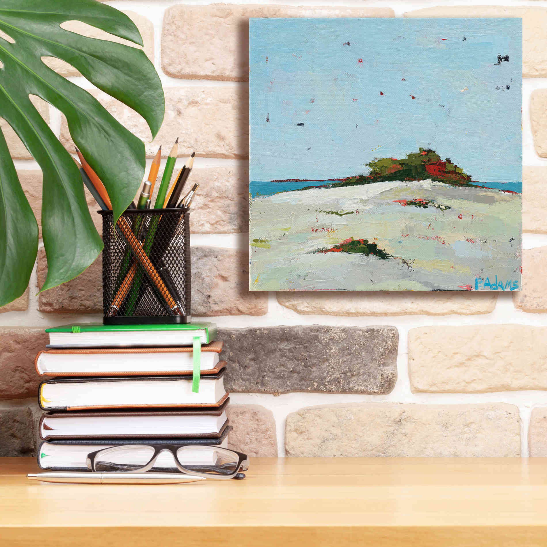 'Fall Dune' by Phyllis Adams, Canvas Wall Art,12 x 12