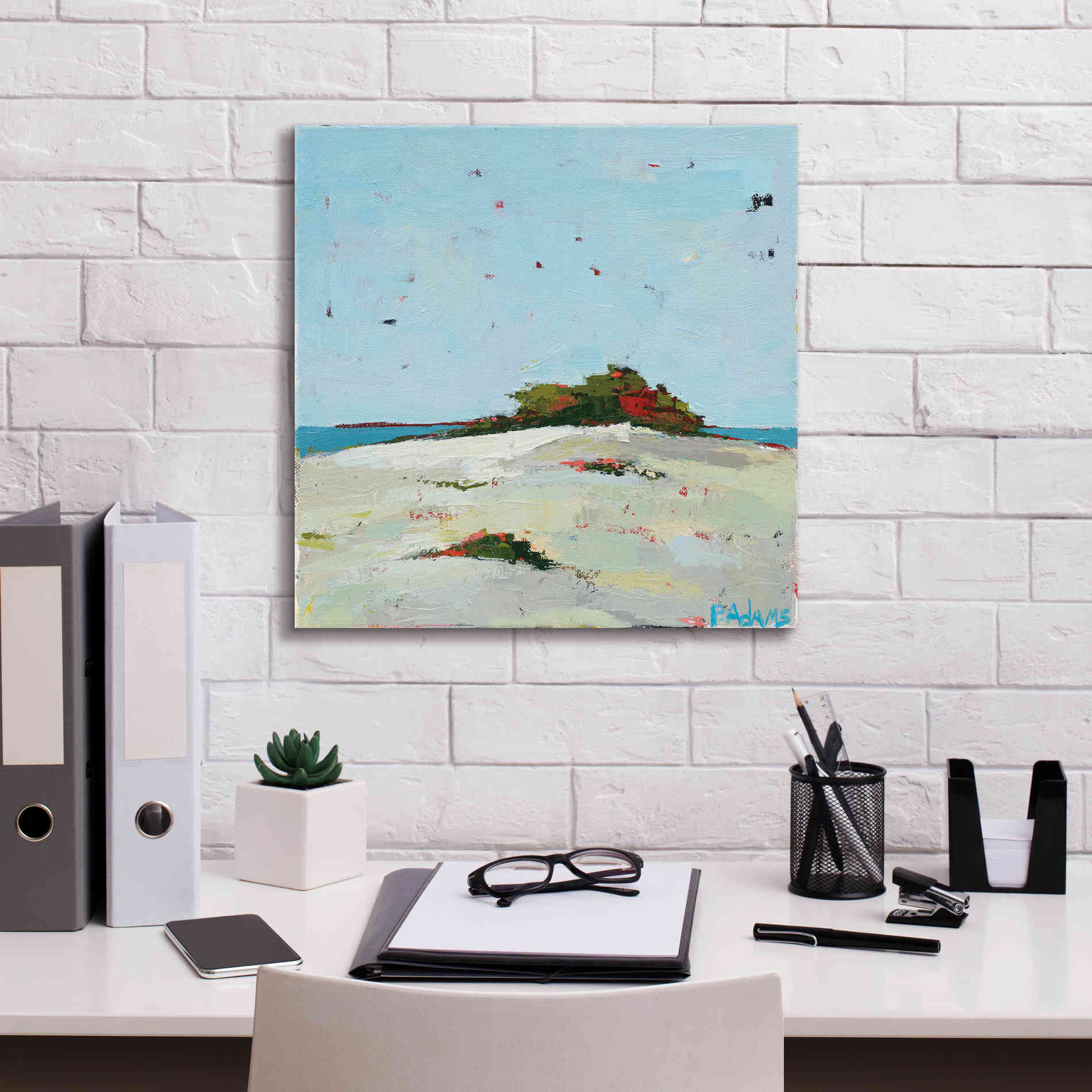 'Fall Dune' by Phyllis Adams, Canvas Wall Art,18 x 18