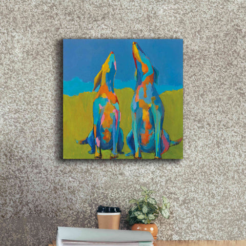Image of 'Howling Hounds' by Phyllis Adams, Canvas Wall Art,18 x 18