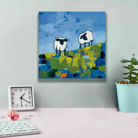 Image of 'Two Sheep' by Phyllis Adams, Canvas Wall Art,12 x 12