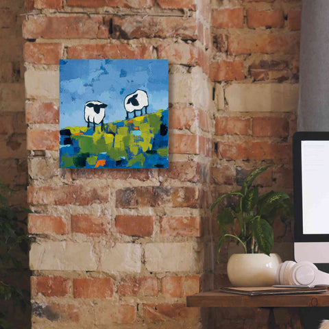 Image of 'Two Sheep' by Phyllis Adams, Canvas Wall Art,12 x 12