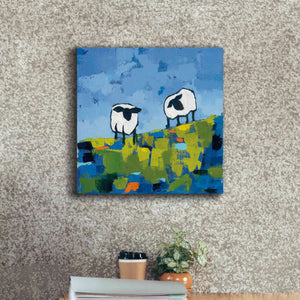 'Two Sheep' by Phyllis Adams, Canvas Wall Art,18 x 18
