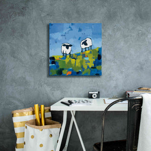 'Two Sheep' by Phyllis Adams, Canvas Wall Art,18 x 18