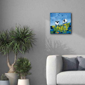 'Two Sheep' by Phyllis Adams, Canvas Wall Art,18 x 18