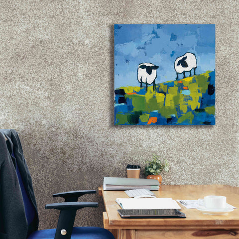 Image of 'Two Sheep' by Phyllis Adams, Canvas Wall Art,26 x 26
