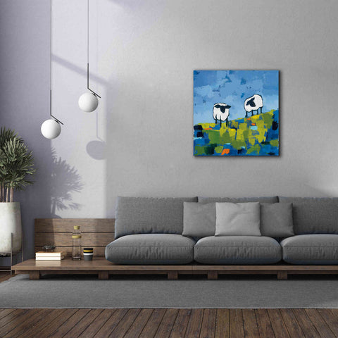 Image of 'Two Sheep' by Phyllis Adams, Canvas Wall Art,37 x 37