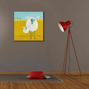 'Mama and Baby Sheep' by Phyllis Adams, Canvas Wall Art,26 x 26