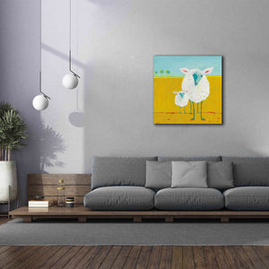 'Mama and Baby Sheep' by Phyllis Adams, Canvas Wall Art,37 x 37