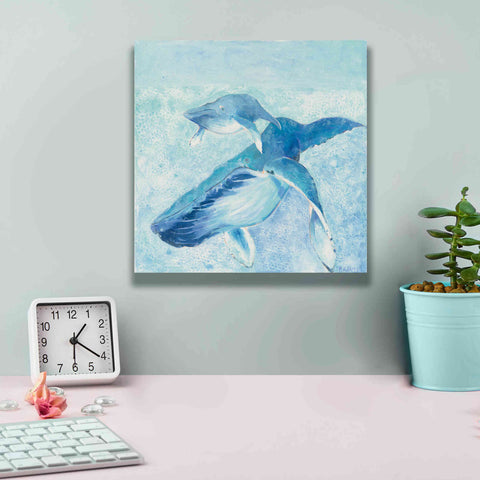 Image of 'Blue Mama' by Phyllis Adams, Canvas Wall Art,12 x 12