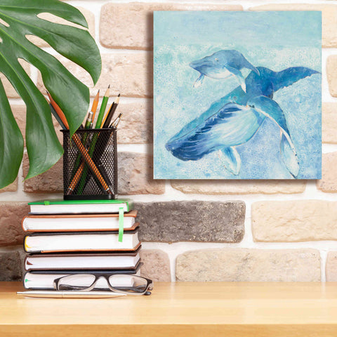 Image of 'Blue Mama' by Phyllis Adams, Canvas Wall Art,12 x 12