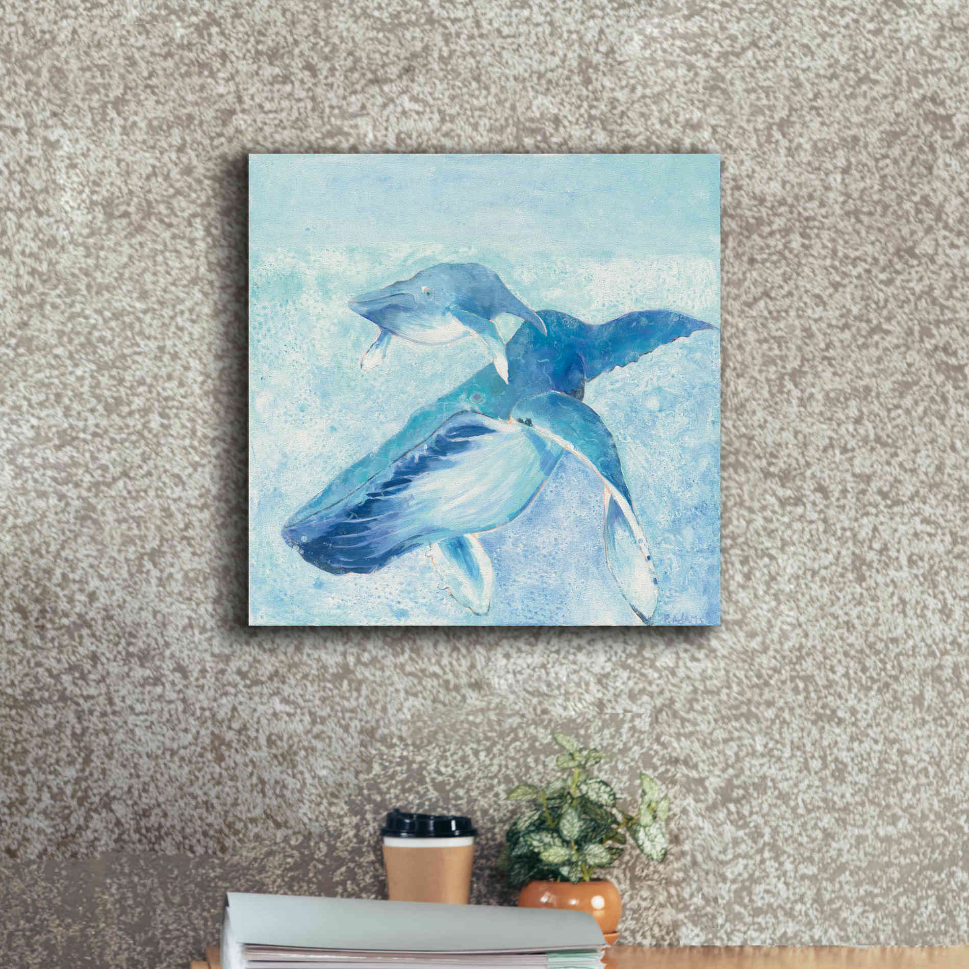 'Blue Mama' by Phyllis Adams, Canvas Wall Art,18 x 18