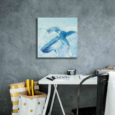 Image of 'Blue Mama' by Phyllis Adams, Canvas Wall Art,18 x 18