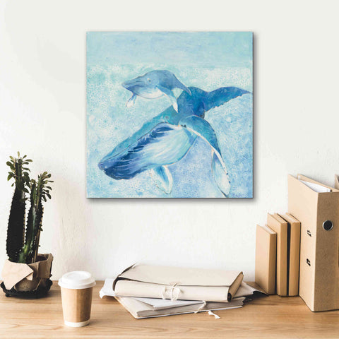Image of 'Blue Mama' by Phyllis Adams, Canvas Wall Art,18 x 18