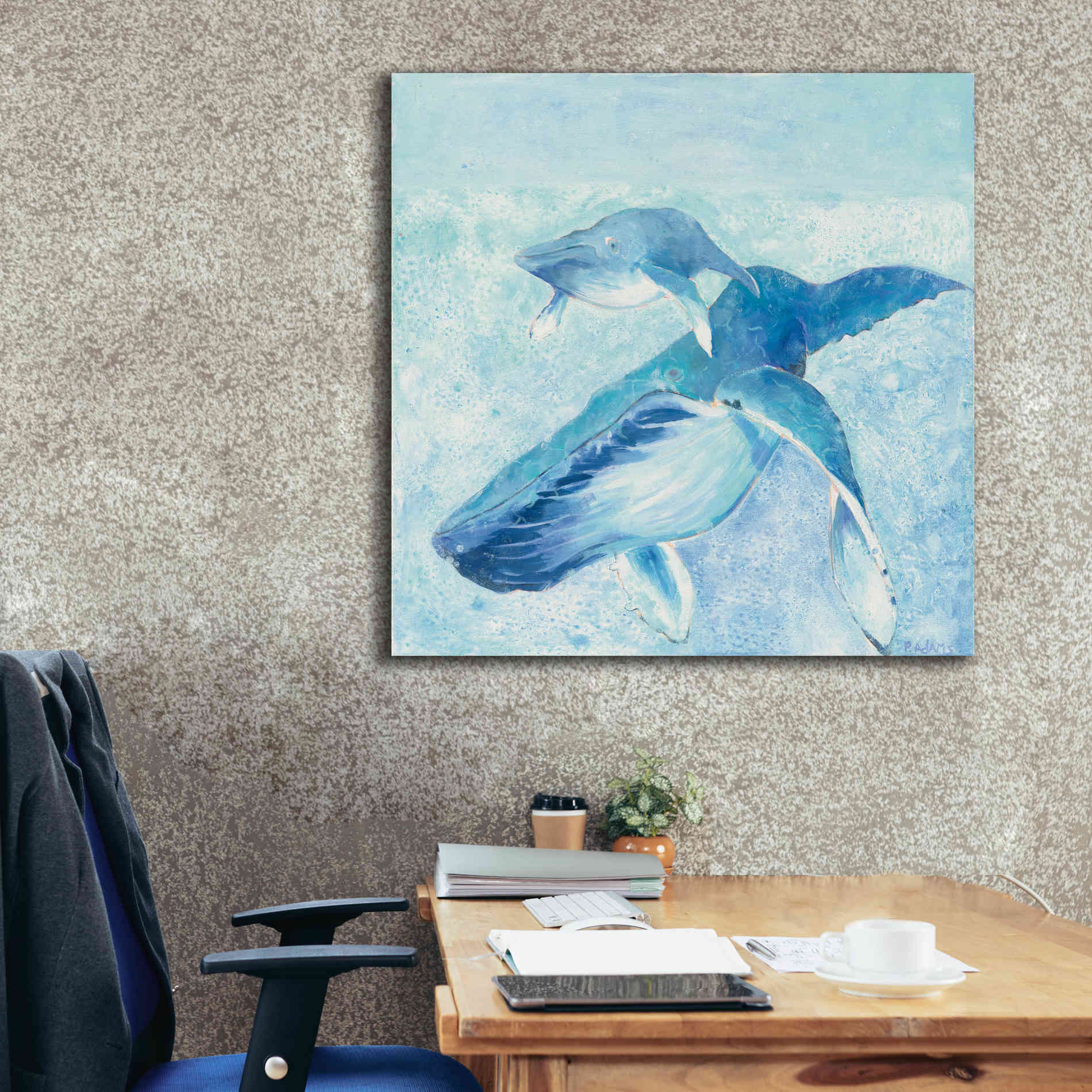 'Blue Mama' by Phyllis Adams, Canvas Wall Art,37 x 37