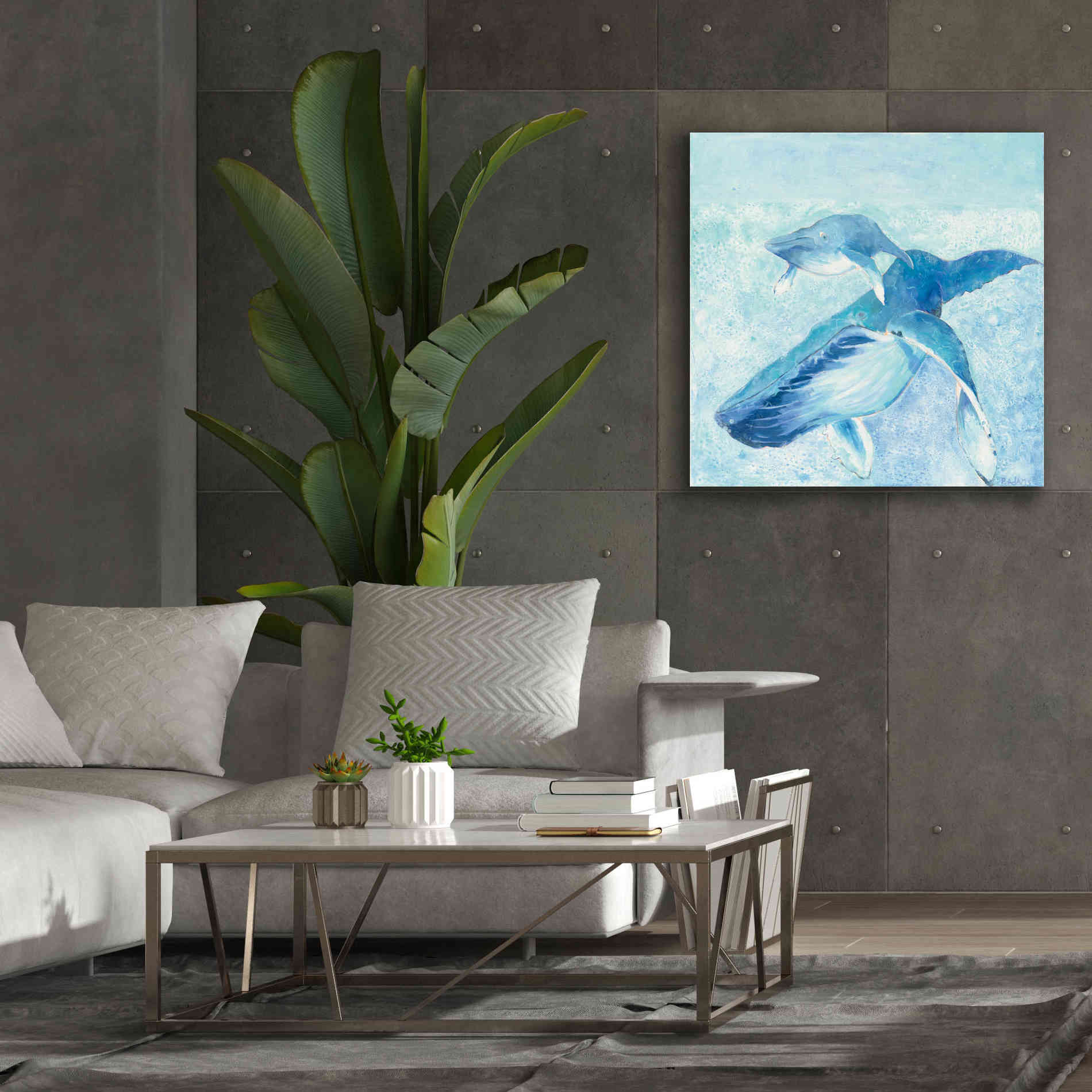 'Blue Mama' by Phyllis Adams, Canvas Wall Art,37 x 37