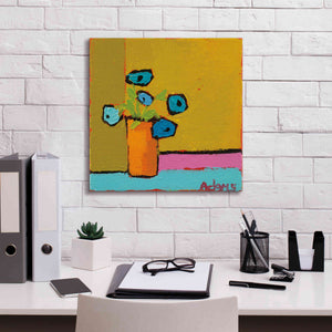 'Orange Vase' by Phyllis Adams, Canvas Wall Art,18 x 18