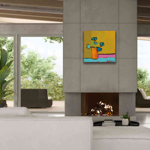 'Orange Vase' by Phyllis Adams, Canvas Wall Art,26 x 26