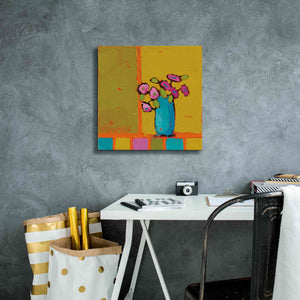'Turquoise Vase' by Phyllis Adams, Canvas Wall Art,18 x 18