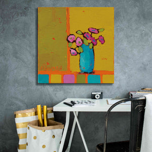 'Turquoise Vase' by Phyllis Adams, Canvas Wall Art,26 x 26