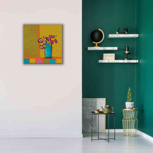'Turquoise Vase' by Phyllis Adams, Canvas Wall Art,26 x 26