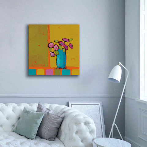 Image of 'Turquoise Vase' by Phyllis Adams, Canvas Wall Art,37 x 37