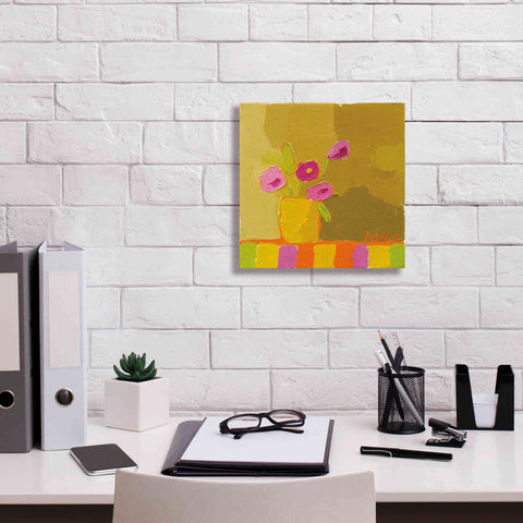 Image of 'Yellow Vase' by Phyllis Adams, Canvas Wall Art,12 x 12