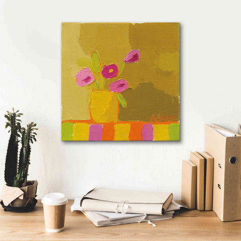 Image of 'Yellow Vase' by Phyllis Adams, Canvas Wall Art,18 x 18