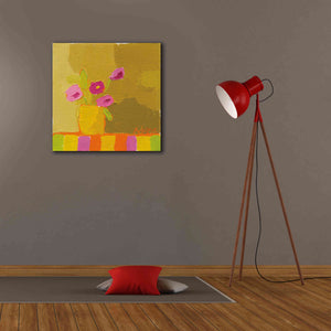 'Yellow Vase' by Phyllis Adams, Canvas Wall Art,26 x 26