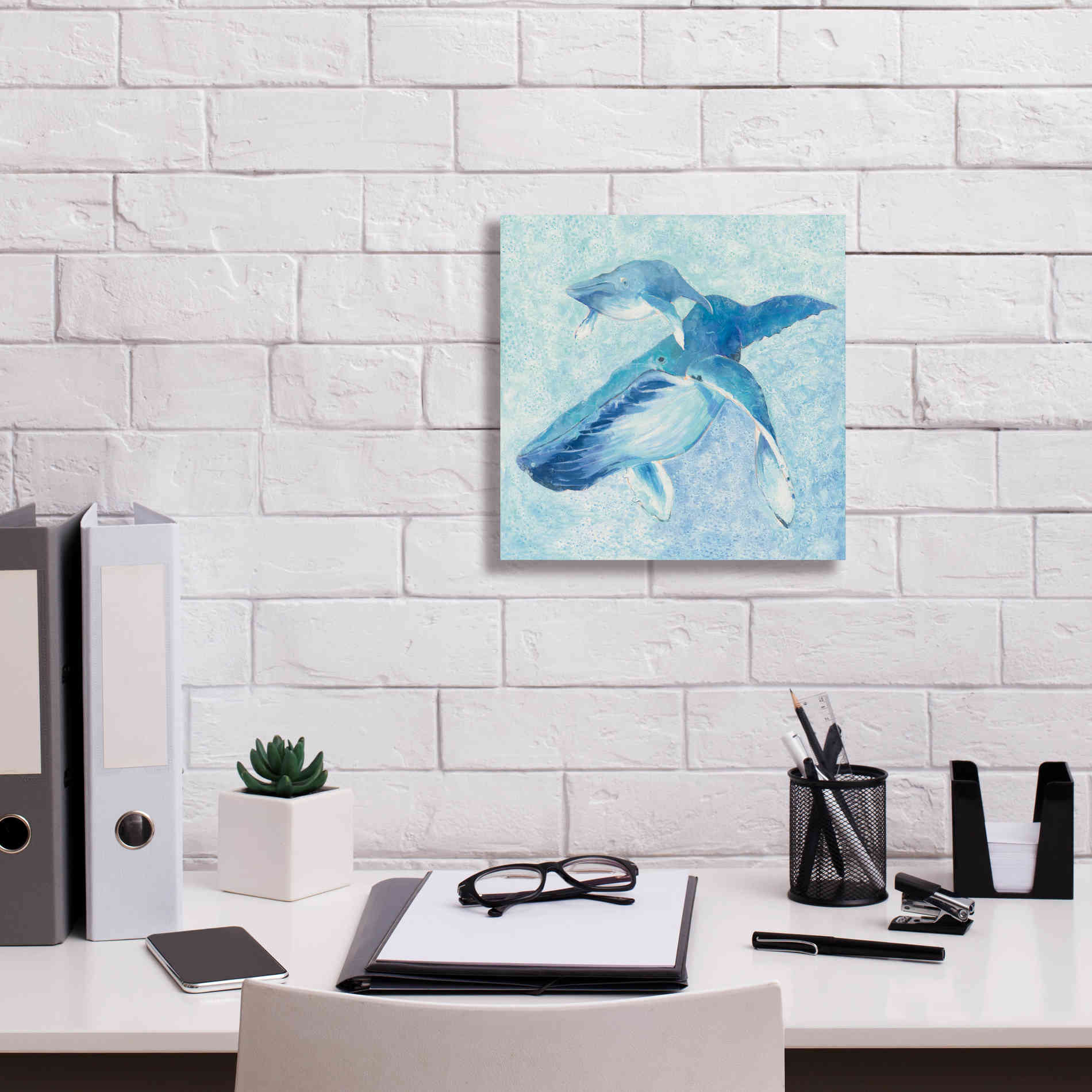 'Blue Mama v2' by Phyllis Adams, Canvas Wall Art,12 x 12