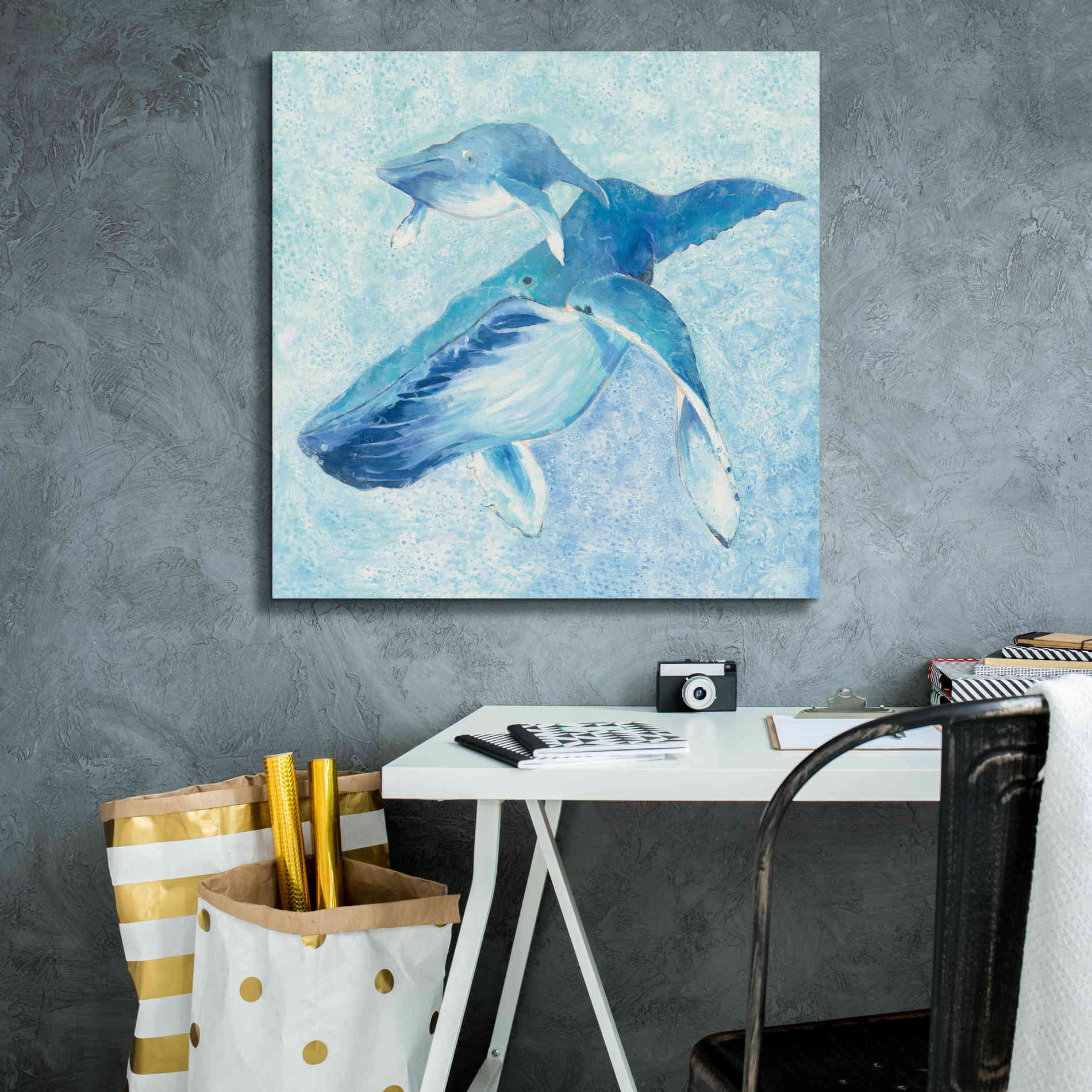 'Blue Mama v2' by Phyllis Adams, Canvas Wall Art,26 x 26