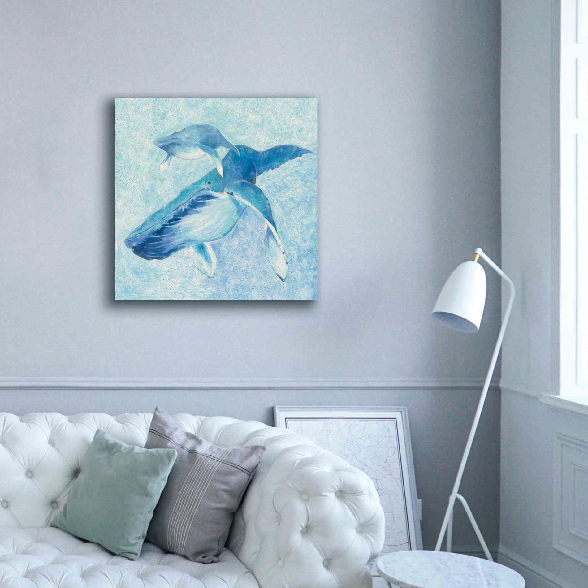 'Blue Mama v2' by Phyllis Adams, Canvas Wall Art,37 x 37